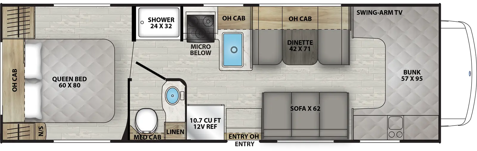 Leprechaun 270QB - Ford 450 Floorplan